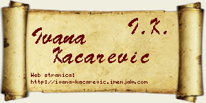 Ivana Kačarević vizit kartica